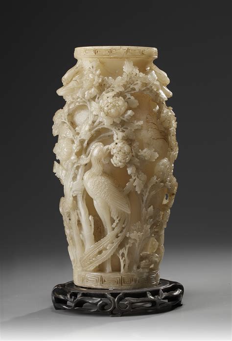 A Chinese Carved Soapstone Vase Oaa