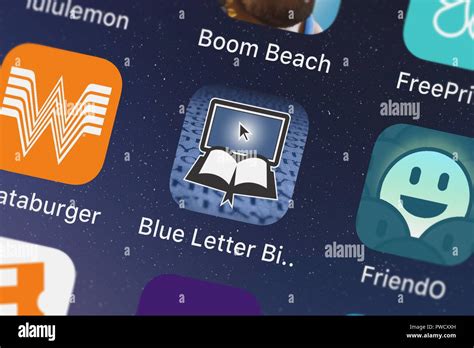 London, United Kingdom - October 15, 2018: Screenshot of Blue Letter