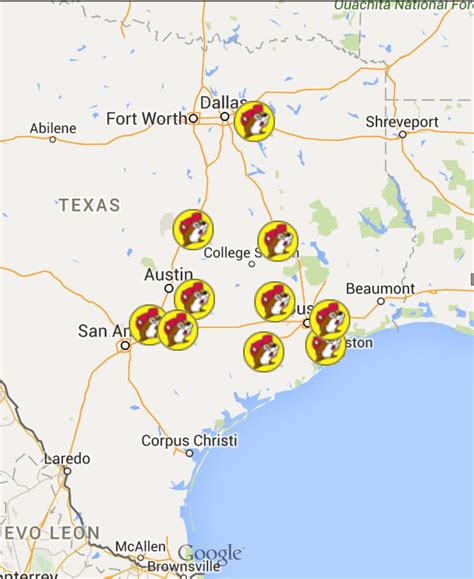 Buc Ees Location Map Map Of The World