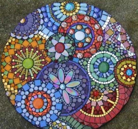 Garden And Lawn Cool Gardens With Mosaic Stepping Stones Colorful