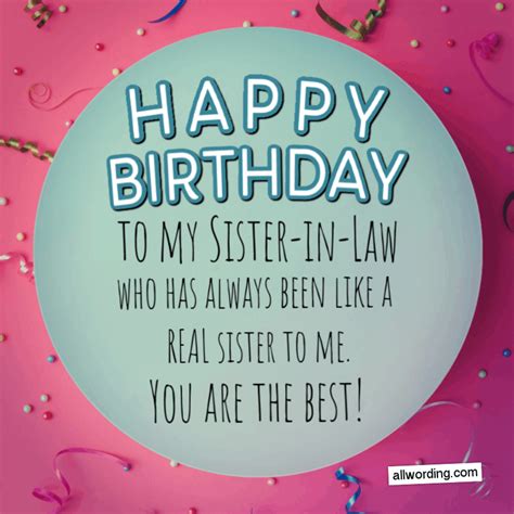 Sister In Law Birthday Wishes Messages