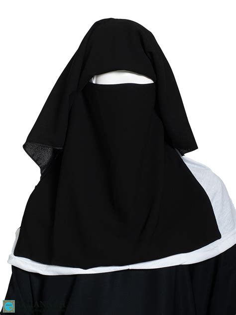 Two Layer Niqab Velcro Closure Ni160 Alhannah Islamic Clothing