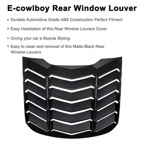 E Cowlboy Trunk Spoiler Universal For Chevy Camaro Dodge Charger