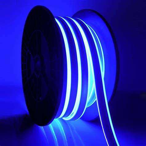 Surnie 50ft Led Neon Rope Lights 110v Flex Blue Light Outdoor