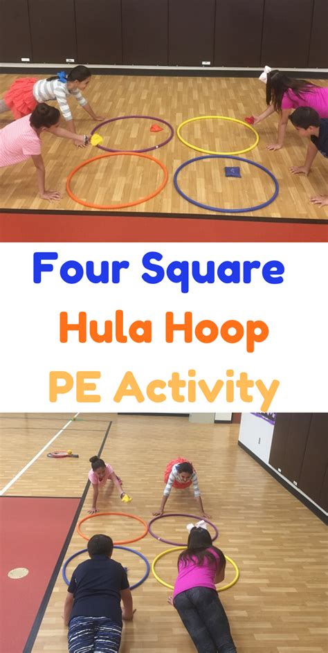 What to do with hula hoops in pe? Four Square Hula Hoop PE Activity - S&S Blog | Fitness ...