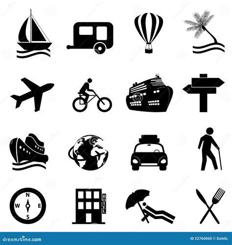 Leisure Travel And Recreation Icon Set Stock Vector Image 22760060