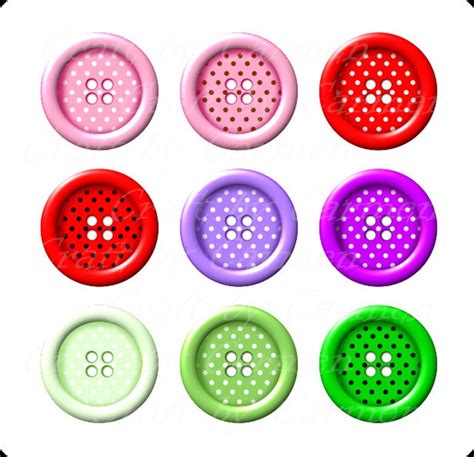 Sewing Buttons Clip Artbutton Clipartsew Clipart Etsy