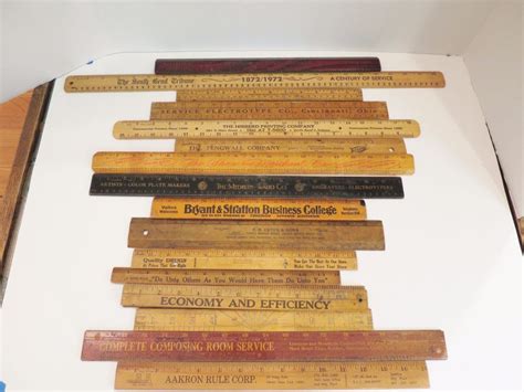 Vintage Yardsticks And Wood Wooden Rulers Advertising Lot Of 16 Mixed