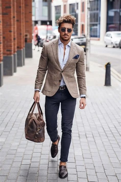 Classy Beige Blazer Outfit Ideas For Men Biege Blazer Combination