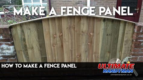 How do you replace a wooden fence? How to make a fence panel - YouTube