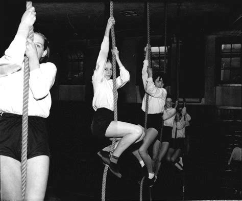 Girls Climbing Ropes In Graeme High School Falkirk Council