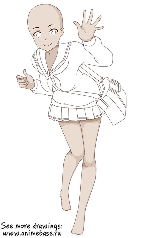 School Uniform Anime Base Аниме манекен в школьной форме In 2020