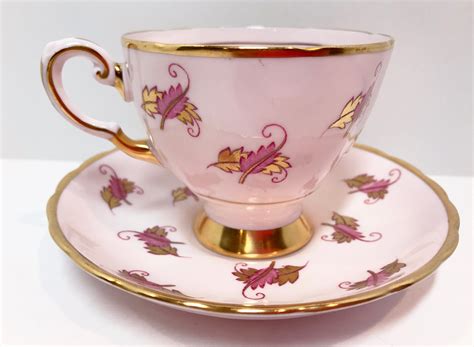 Tuscan Pink Tea Cup And Saucer Pink Gold Cups Antique Tea Cups English Bone China Cups