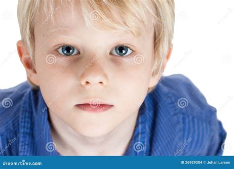 Portrait Of A Serious Young Boy Stock Images Image 26929304