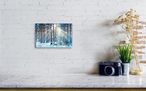 Frosty Winter Landscape In Snowy Forest Acrylic Print By Kichigin