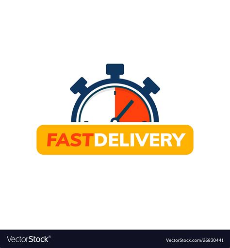 Express Delivery Service Logo Fast Time Delivery Vector Image