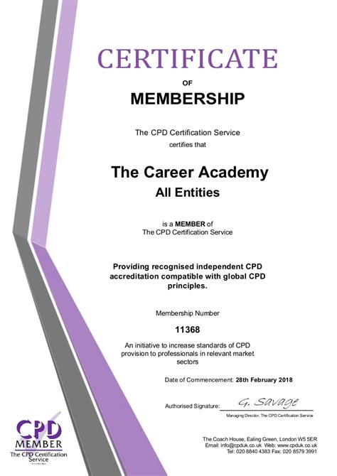 The Career Academy Cpd Certification Service Certificate Online