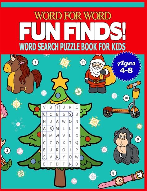 Word for Word Fun Finds! Word Search Puzzle Book for Kids Ages 4-8 : 50