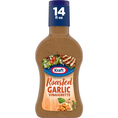 Kraft Roasted Garlic Vinaigrette Salad Dressing 14 Fl Oz Bottle