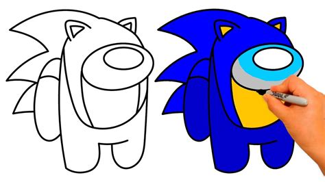 🕹️ 👾 🎮 How To Draw Among Us Sonic Easy Aprender A Dibujar A Sonic