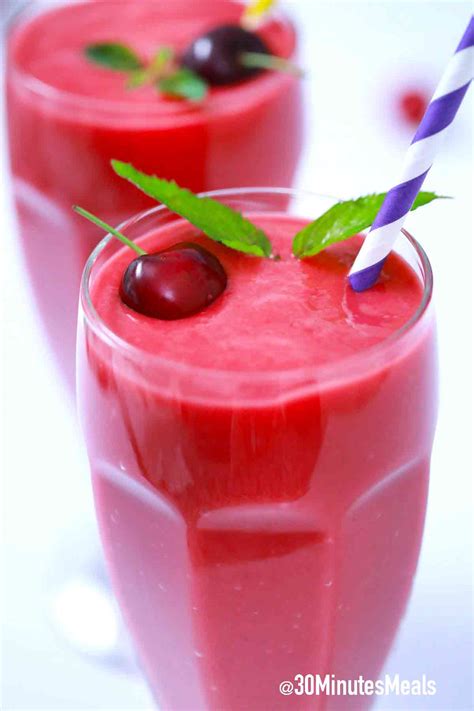Cherry Smoothie Recipe 30 Minutes Meals