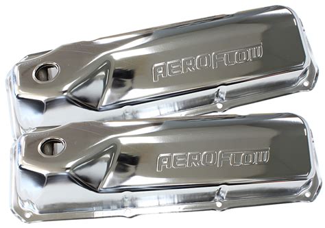 Aeroflow Ford 302 351c Sbf Valve Cover Chrome With Aeroflow Logo Af1821