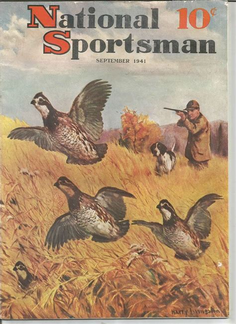 National Sportsman Magazine September 1941 Quail Hunting Hunting Art