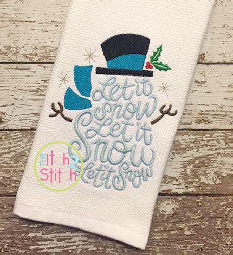 Let It Snow Snowman Embroidery