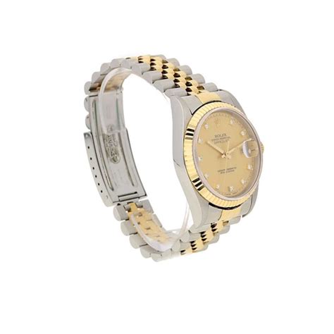 A reputable jewelry store is. Second Hand Gents Rolex Datejust 16233 - Champagne Diamond ...