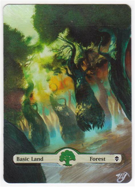 Mtg Card Alter Basic Land Forest 4 By Invenatrix On Deviantart