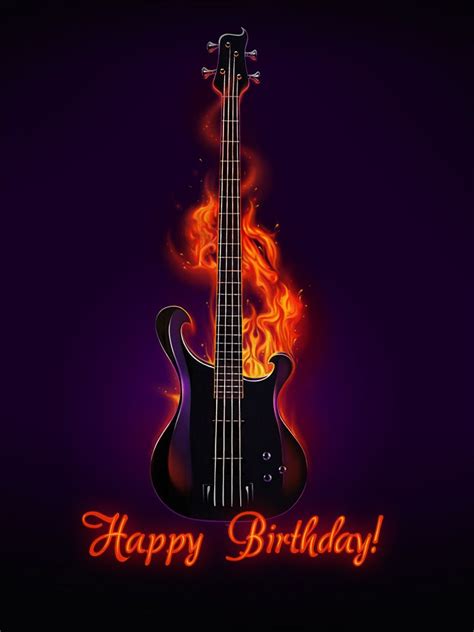 Rockstar Card Birthday Cards Application Happy Birthday Guitar