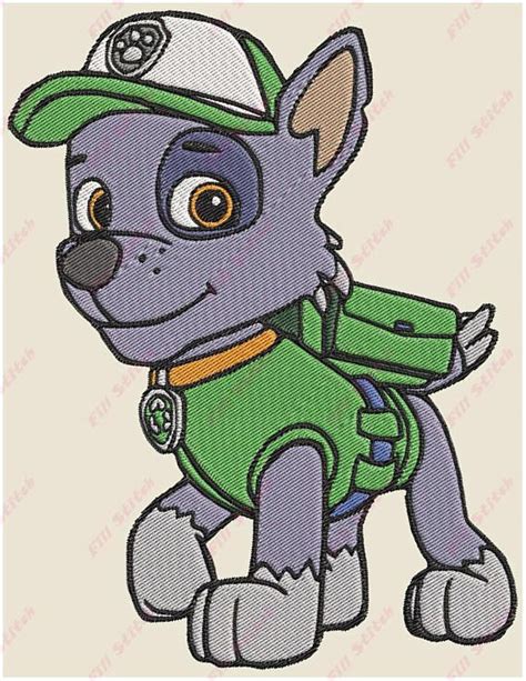 Rocky Paw Patrol Embroidery Design Instant Download Machine