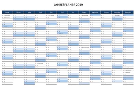 Jahreskalender 2019 Excel Vorlage Kostenlos Financial Report