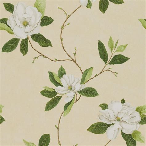 Sweet Bay Wallpaper Ivorygreen Dpfwsw102 Sanderson Parchment