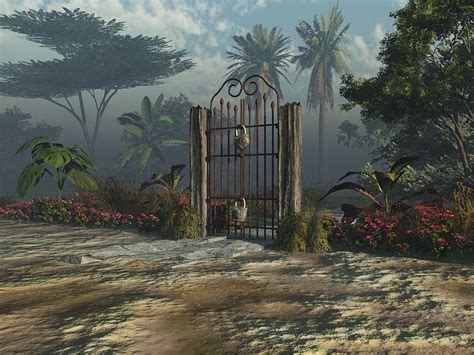 The Gate Of A Garden Of Eden Photo And Image 3d Graphics Digiart