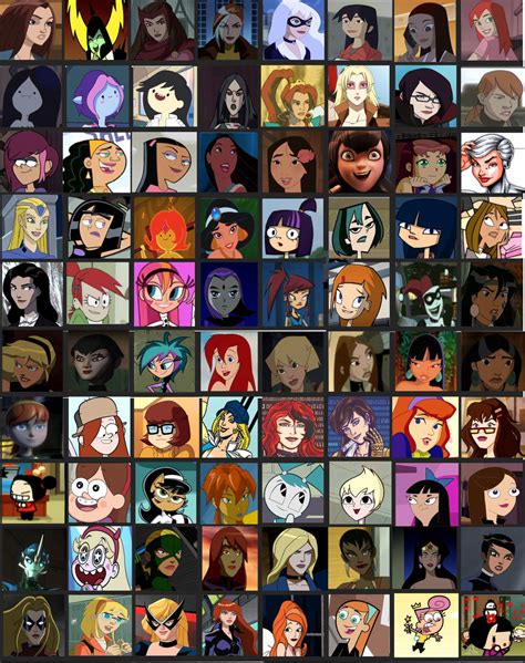 Cutest Cartoon Girls Chart By Robertmisirian On Deviantart