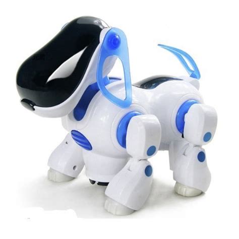I Dog Robot Walking Nodding Swinging Tail With Flashing Lights