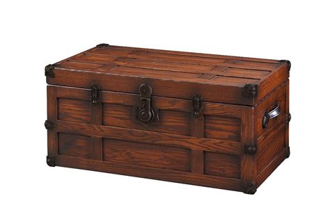 Antique Style Oak Wood Steamer Trunk From Dutchcrafters Amish