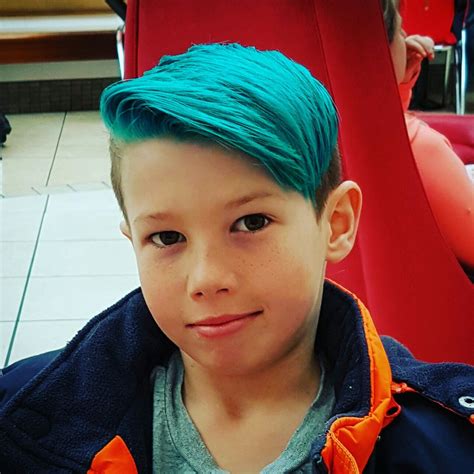 Teal Turquoise Blue Hair Merman Hair Boys Haircut