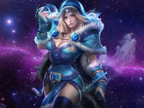 Sakimichan,Rylai the Crystal Maiden,Dota 2-Art Picture of video game ...