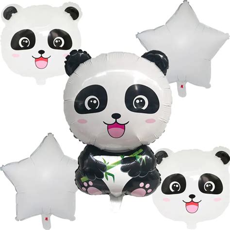 5pcslot Animal Balloon China Panda Foil Balloons Childrens Inflatable