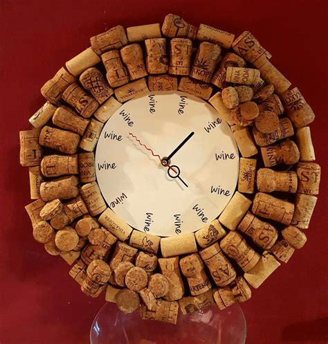 Cork Wine Clock Wine Cork Diy Crafts Wine Cork Diy Clock Diy