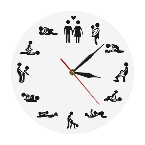 Kama Sutra Sex Position Clock 24 Hours Sex Make Love Wall Clock Wedding