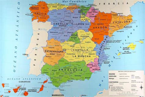 Mapa De España 🥇 Político Físico Mudo Para Imprimir 2022