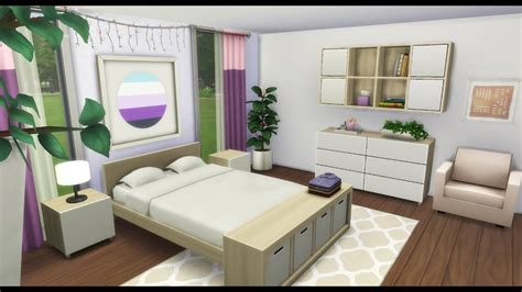 The Sims 4 Girly Teen Ikea Bedroom Speed Build Youtube