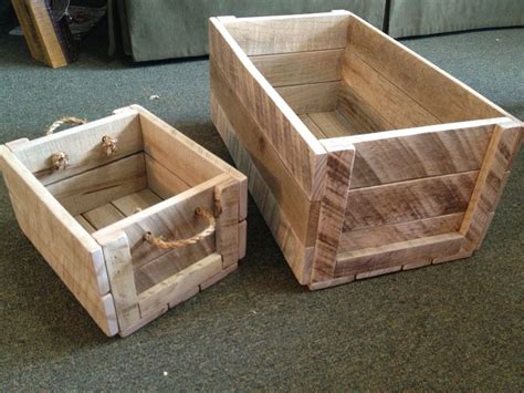 Reclaimed Oak Pallet Wood Crates By Homemadestratton On Etsy Pallet
