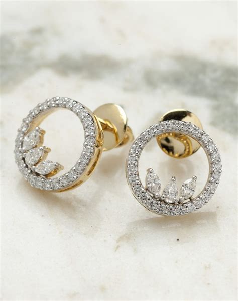 Marquise Diamond Earrings Tuberose By Sampat Jewellers Inc