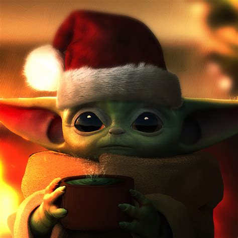 Baby Yoda Christmas Wallpaper 4k