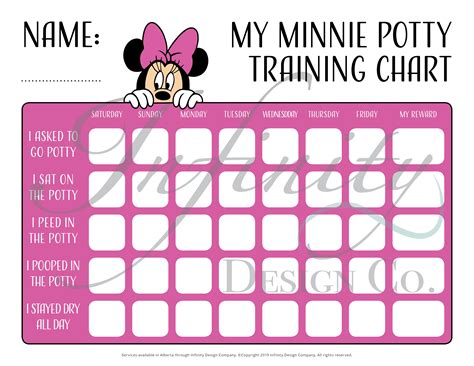 Digitalprintable Potty Chart Diy Choose Your Childs Favorite Theme