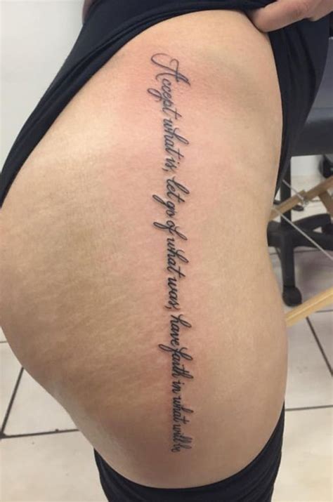 Leg Quote Tattoos Back Of Thigh Word Tattoos Elegant Arts Tattoo So Let S Look At The